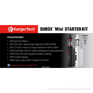 Hottest Selling!Kangertech SUBOX Mini MOD Kit, with OCC coil, Subtank Mini,Subox mini